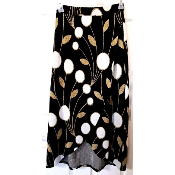 Maeve by Anthropologie XS Multicolor Faux Wrap Maxi Skirt Art Deco Sparkle - Picture 1 of 9